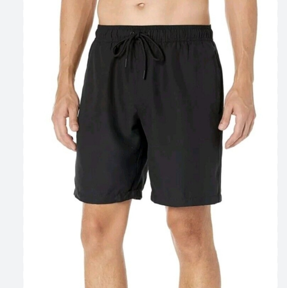 Amazon Essentials Men's Black Swim Shorts